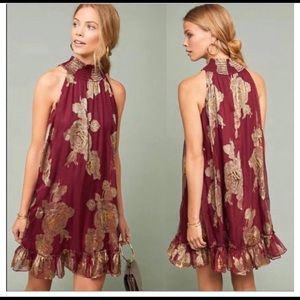$298 Anthropologie Hemant & Nandita Dress 2P
